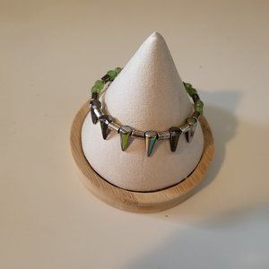 Alex & Ani Iridescent Spike Beaded Bangle